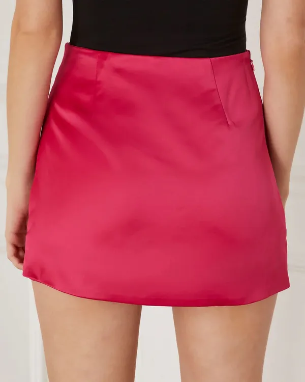 Satin pleated skort from vici - Image 2