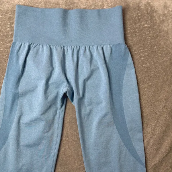 NVGTN Sky Blue Contour Seamless Leggings Womens M Activewear Workout Gym - Image 4