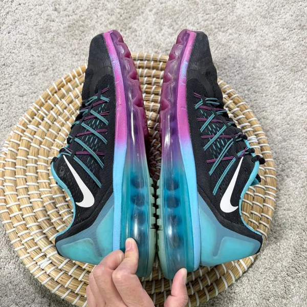 Nike Women’s Air Max 2015 Sneakers Shoes 698903-004 in Clearwater Black Purple 9 - Image 5
