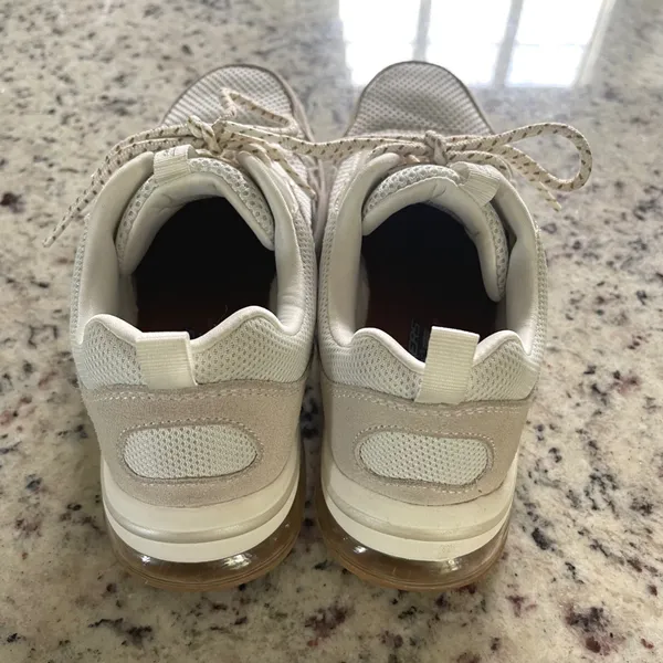 Skechers BOBS Sport Squad Air Sneakers Womens 8.5 Off White Chunky Memory Foam - Image 4
