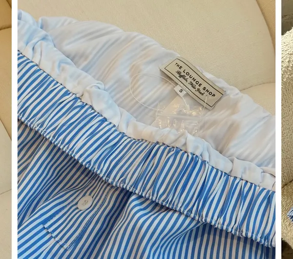Nautical Striped Women’s Elastic Waist Shorts - Image 10