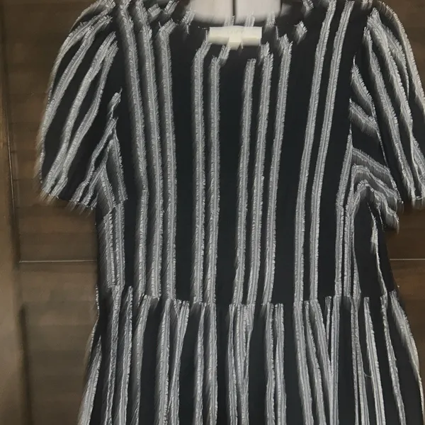 LOFT Dress Small Petite Navy And White. Comfy, Stretchy, Classic, Preppy, Career - Image 4