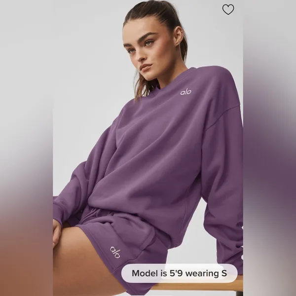ALO Yoga NWT Accolade Crew Neck Pullover Plum Kiss Size M SOLD OUT Color - Image 3
