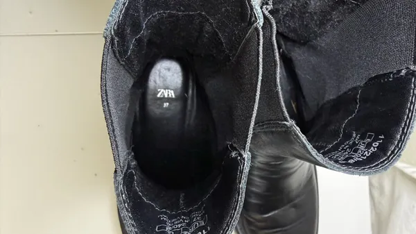 ZARA Leather Boots Ankle Chelsea - Image 5