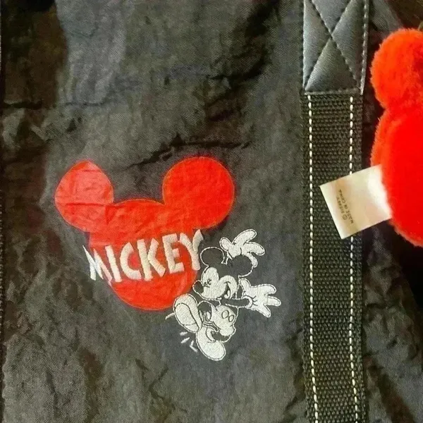 Vintage Disney Mickey Mouse Black Red Duffel Bag - Image 2
