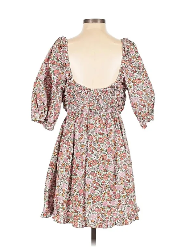 Buddy Love Poppy Puff Sleeve Mini Dress Windsor Women’s Small Pink Floral Ruffle - Image 10