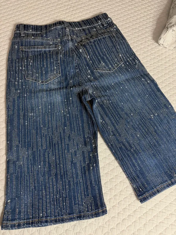 Nina Rossi Distressed Jean Shorts - Image 2