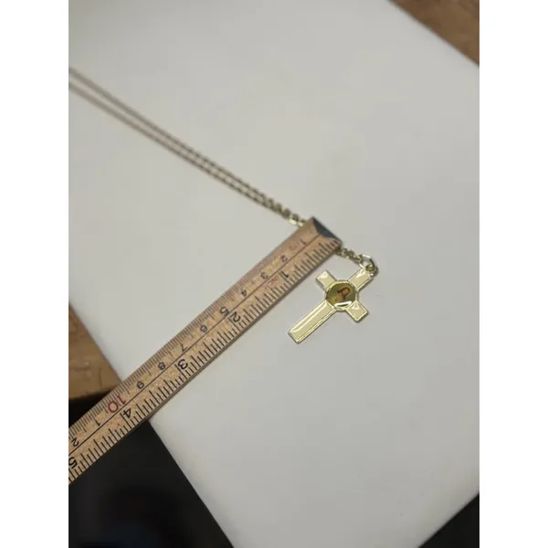 Vintage Gold-Tone Jesus Cross Pendant Necklace - Image 8