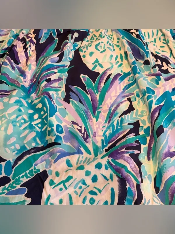 Lilly Pulitzer Women’s Off The Shoulder Navy Alotta Colada Mini Dress Size XXS - Image 10