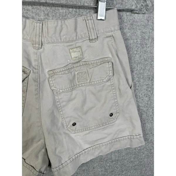 Vintage Abercrombie & Fitch Size 4‎ Cotton Womens Shorts High Waist Beige Mini - Image 11