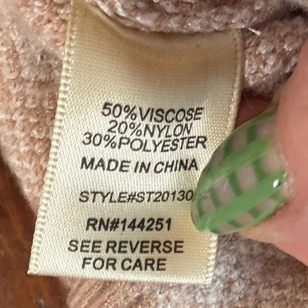 Sincerely Jules Tan Herringbone V-Neck Sweater Vest ST20130 Small - Image 4