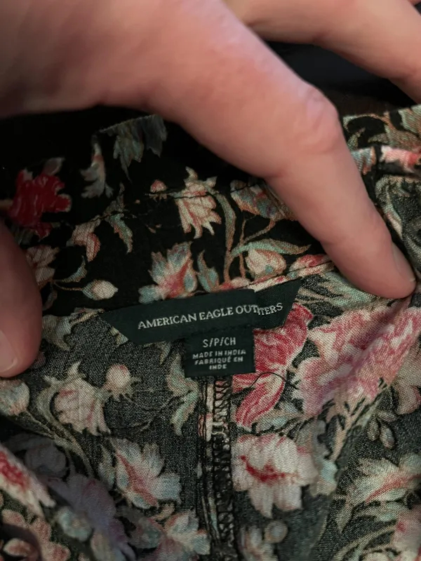 American Eagle Outfitters Shorts Womens Small Black Floral Boho Soft Lounge - Image 5