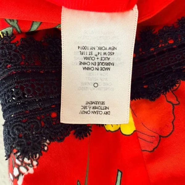 Alice + Olivia Kirby Seine Garden Mini Dress Size 0 Ruffled Floral-Print Lace - Image 11