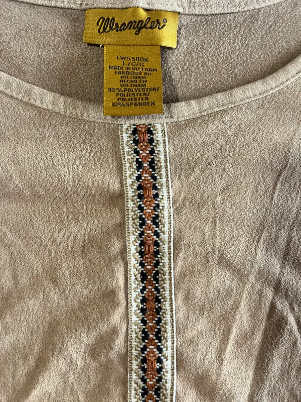 Wrangler Faux Suede Tan Top - Image 3