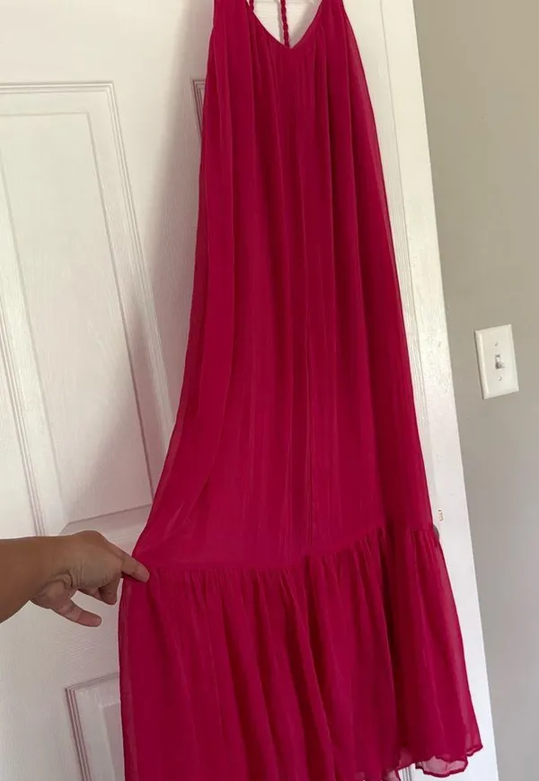 Zara Magneta Hot Pink Long Maxi Flowy Dress - Image 4