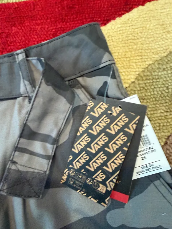 NWT Vans Cobra Cargo Skirt Camo Print Black Grey Belted Women’s Size 28 Waist - Image 6