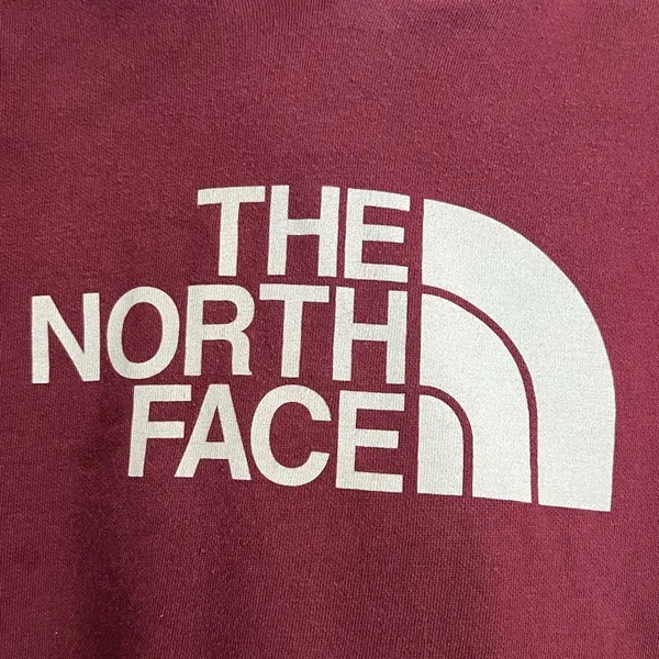 The North Face Women's Burgundy Logo Hoodie - Size Large - Image 2
