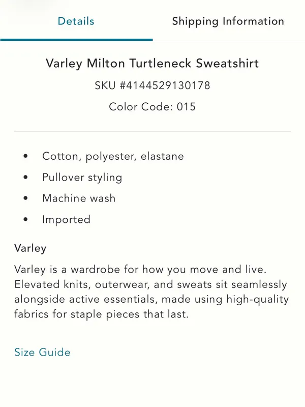 Varley Milton Turtleneck Sweatshirt - Image 7