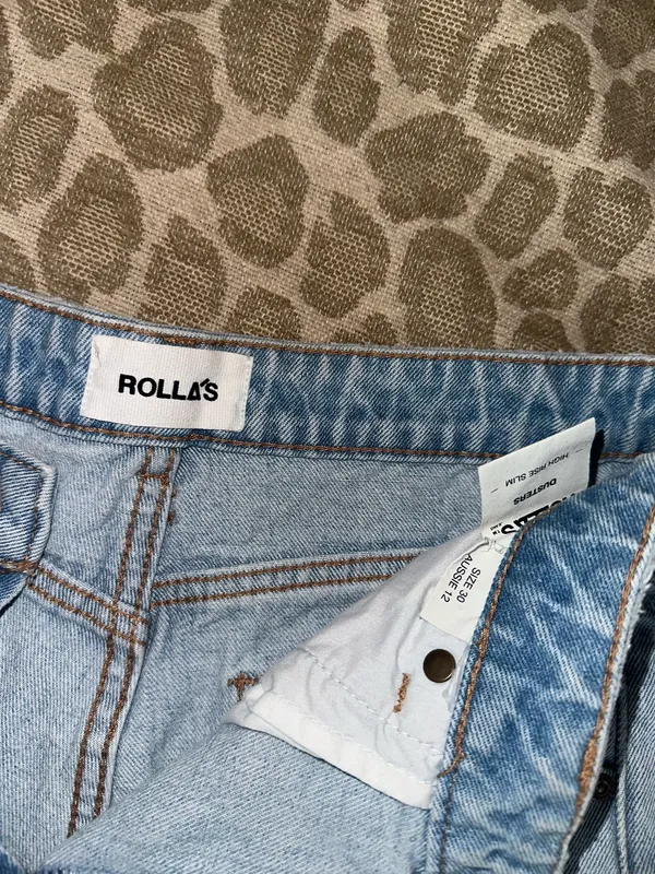 Rollas Light Wash Denim Shorts  - Image 2