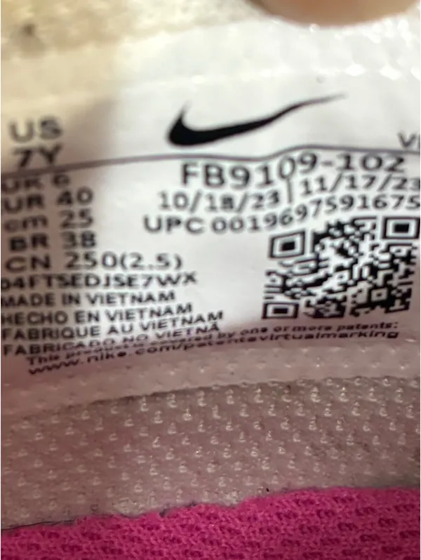 Nike Dunk Low GS Laser Fuchsia Pink White Barbie FB9109-102 Sneakers Size 7Y - Image 6