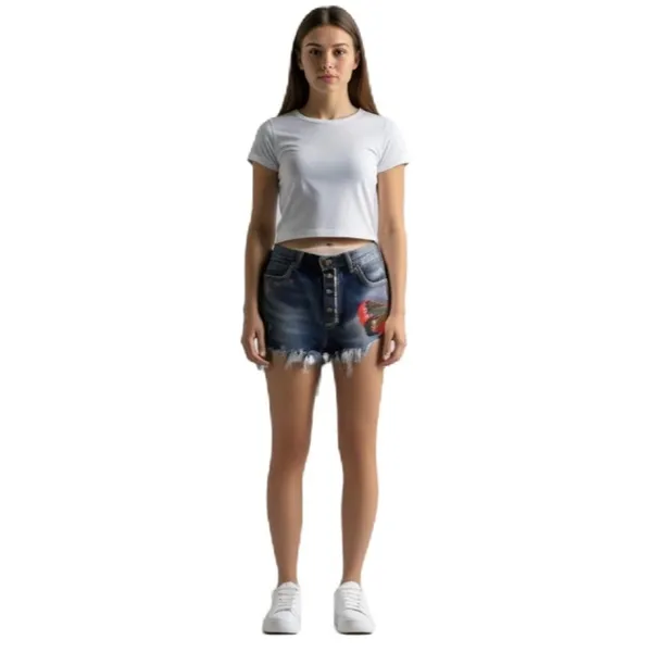 Free People Denim Butterfly Shorts Size 26‎ - Image 4