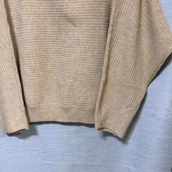 41 Hawthorn Womens Tan Cowl Neck Dolman Sleeve Textured Knit Sweater Large - Image 5