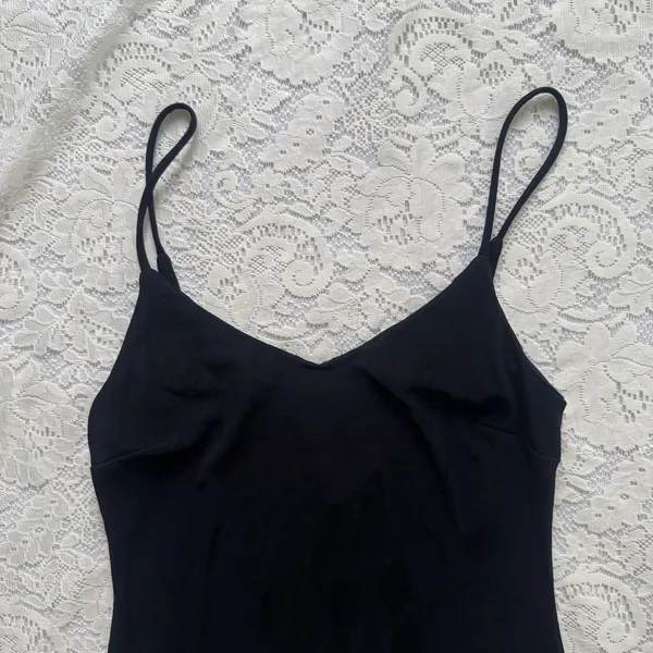 Vintage City Triangles Y2K Fairy Grunge Slip Dress Beaded Black Goth Formal Sz M - Image 3
