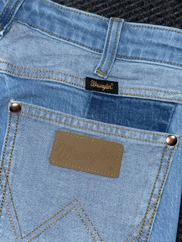 Wrangler x Lainey Wilson Denim Patchwork Super Flare Bell Bottom Jean 26x30 NWOT - Image 9