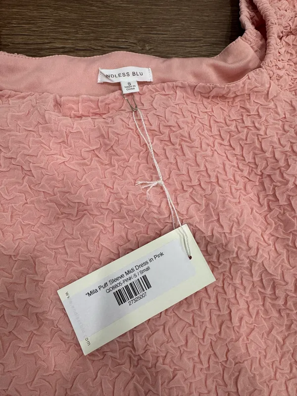 Worth collective mila puff sleeve midi dress - Image 2