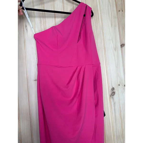 NWT Lulus So Flirty Hot Pink One-Shoulder Cutout Asymmetrical Dress Cocktail XL - Image 4