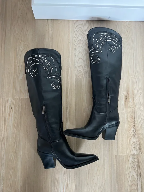 Amazon Cowboy boots black 6 - Image 6