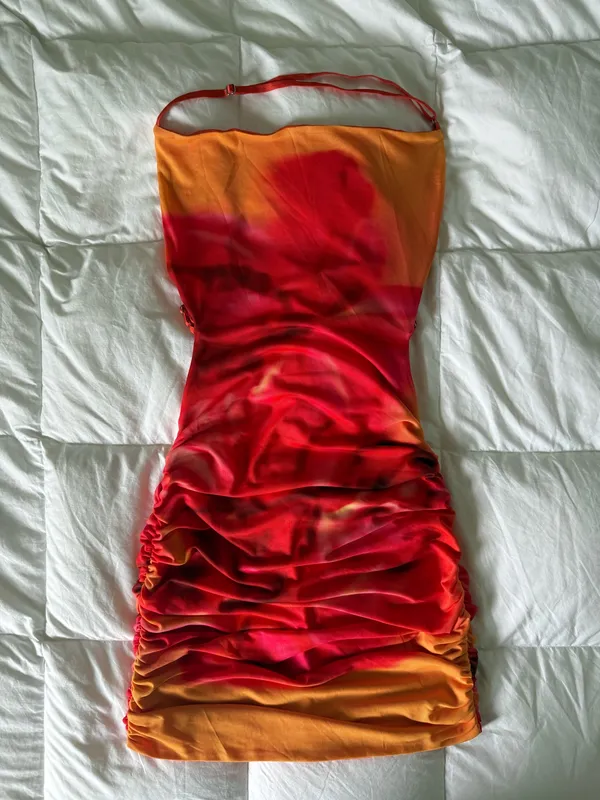 Outcast Elea Mini Dress Vespar in Orange - Image 5