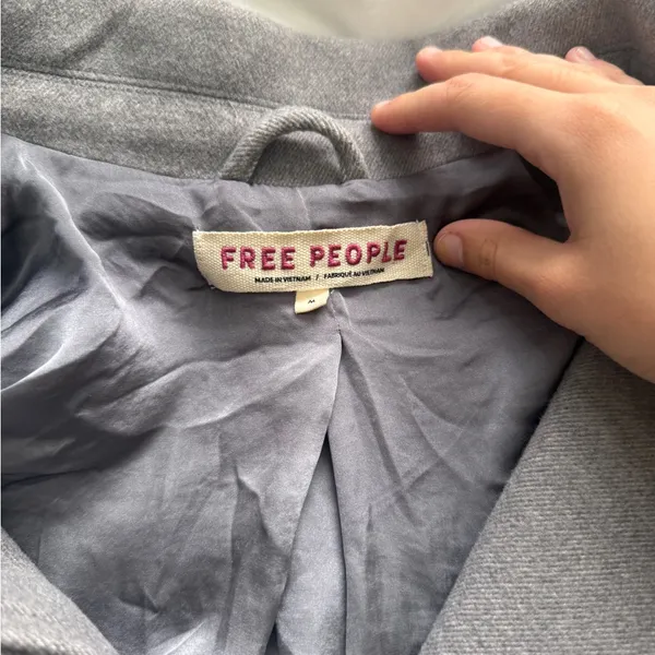 Free People Gray Pea Coat - Image 2
