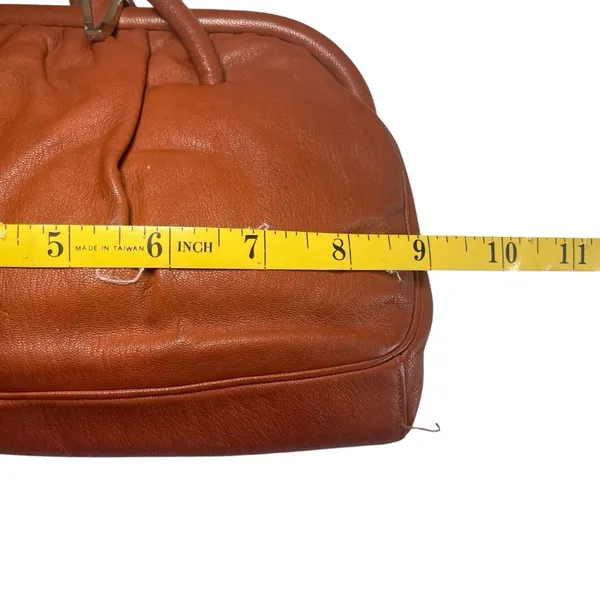 Vintage Cabra Nappa Brown Leather Handbag‎ Mini Purse Clip Closure Argentina - Image 11