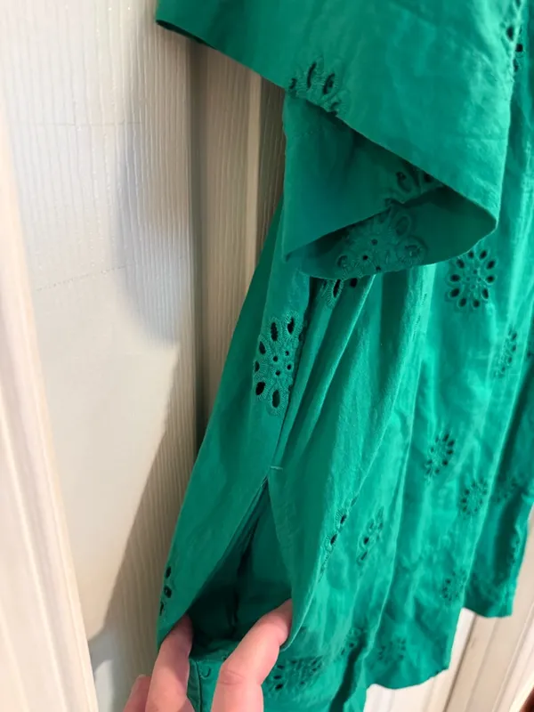 Green Eyelet Mini Dress by Free Assembly - Image 5