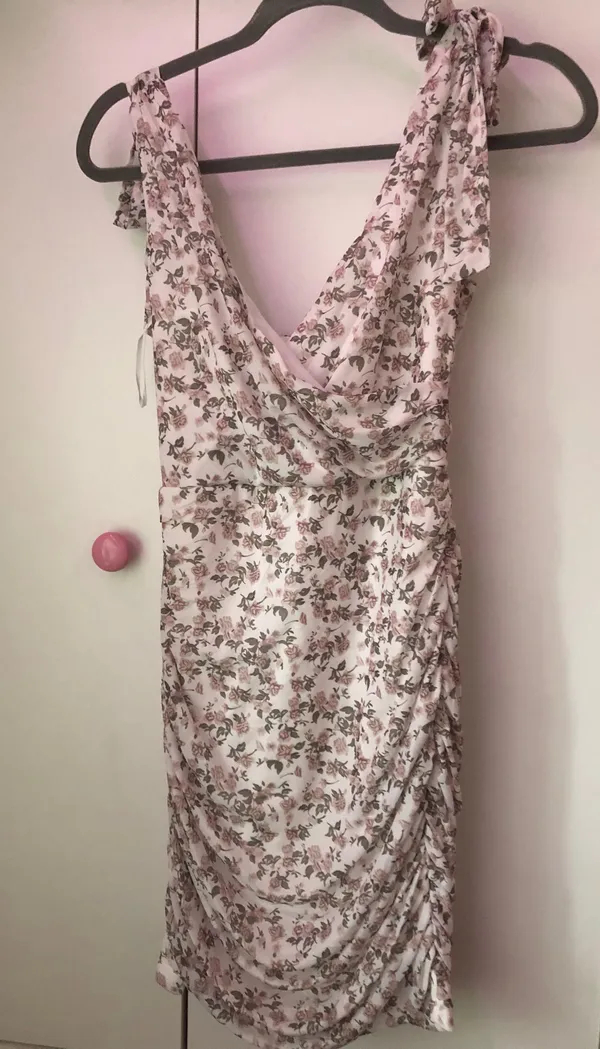 Pretty Little Thing White Floral Dress - Image 3