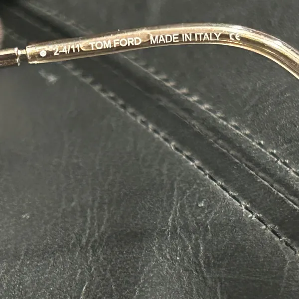 Tom Ford Gold Butterfly Frame Sunglasses with Dark Lenses missing nose guard - Image 5