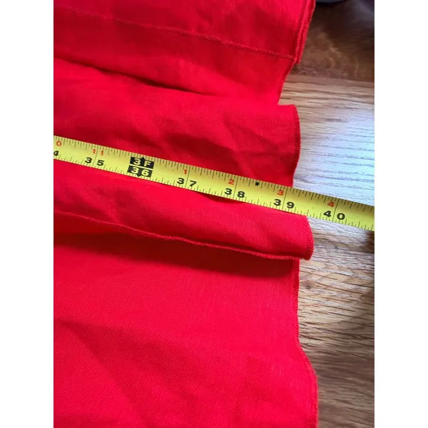 NWT Calvin Klein Fire Red Linen Blend Pintuck Fit & Flare Dress 10 CD8M1583 - Image 11