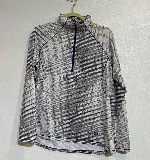 Under Armour White Half Zip Pullover Sz XL - Image 2