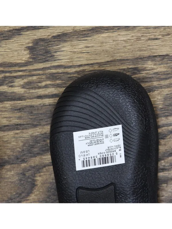 NWT Clarks Patent Breeze Piper Slide Sandal 26171970 Black 9M - Image 13