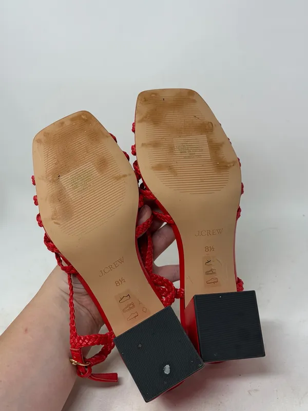 J. Crew Leather Layne Braided Sandals Size 8.5 - Image 9
