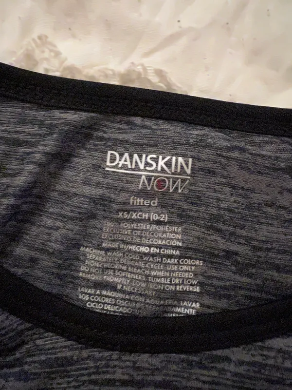 Danskin Now Gray Long Sleeve Workout Top - Image 2
