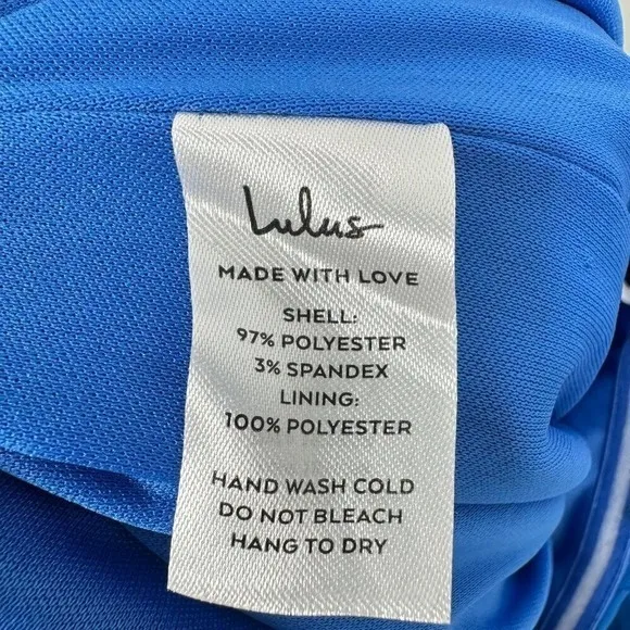 Lulus Size‎ XL Cobalt Blue Off the Shoulder Plunge Wide Leg Jumpsuit NWT Wedding - Image 3