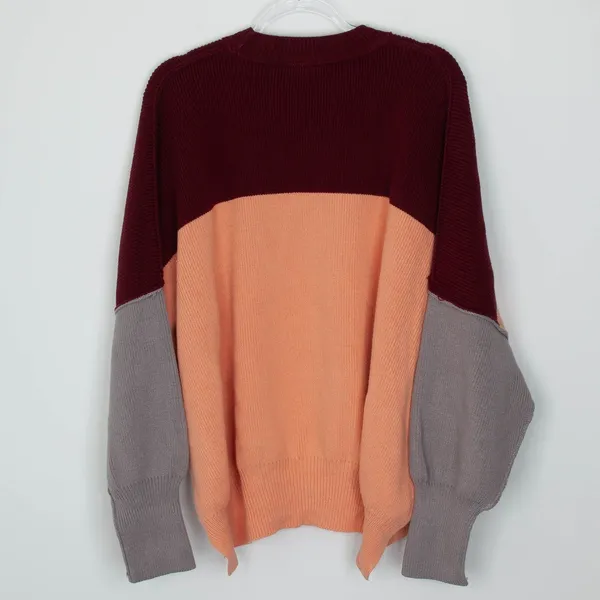 Free People Womens Oversized Colorblock Sweater Size S Dolman‎ Sleeve Slouchy - Image 6