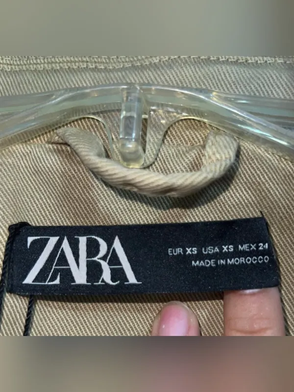 ZARA Cropped Jacket with Rhinestones and Rhinestones - Size XS (NWT) Women's. - Image 6