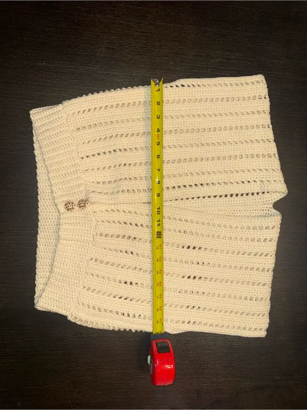 Handmade Open Knit Sweater Vest Coastal Grandmother Boho Preppy Festival - Image 5