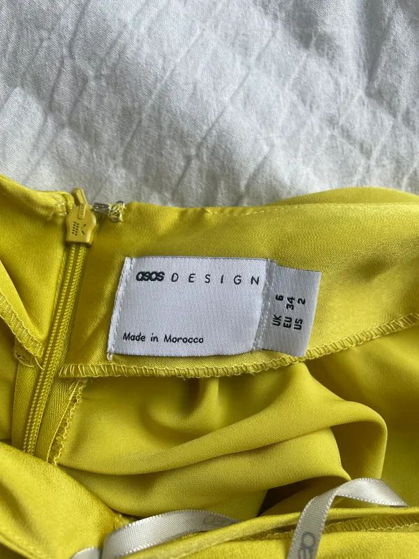 ASOS Yellow Formal Satin Dress - Image 8