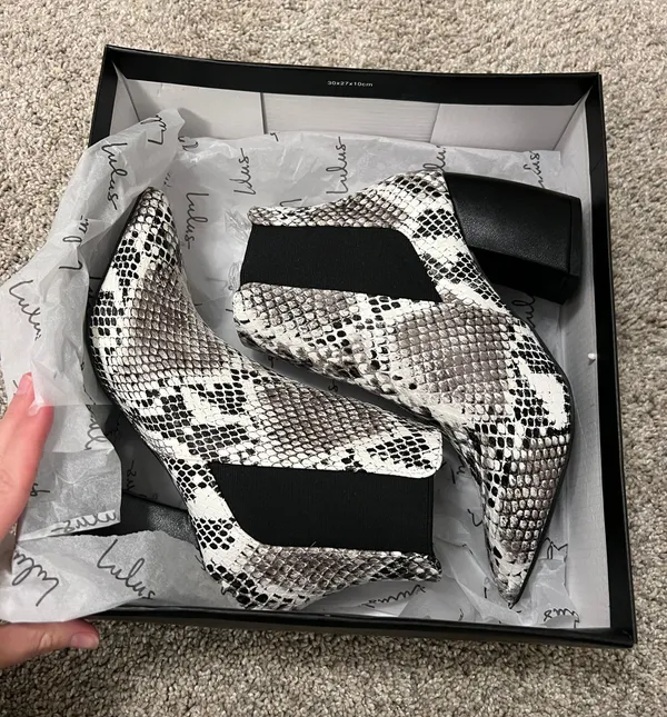 Snakeskin Booties - Image 3