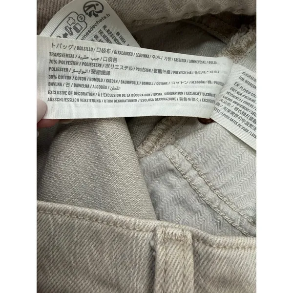 Abercrombie & Fitch The Baggy Low Rise Beige Jeans Women's 27/4R‎ - Image 7