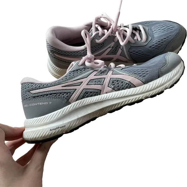 Asics everyday comfort amplifoam design gray pink size 8 sneakers‎ running shoes - Image 7